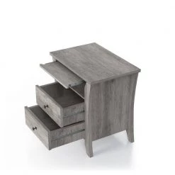 Cloveryl 3-Drawer Vintage Gray Oak Nightstand (24.33 in. H X 23.62 in. W X 16.08 in. D) by Furniture of America -Furniture of America Sales Store vintage gray oak furniture of america nightstands ynj 2069c35 77 1000