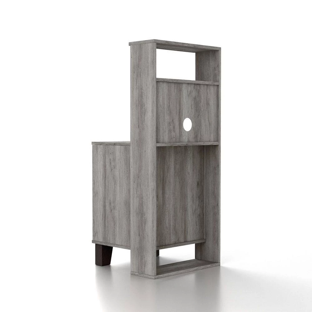 Siletz 1-Drawer Vintage Gray Oak Nightstand (36.61 in. H X 15.75 in. W X 15.75 in. D) by Furniture of America 6 Siletz 1-Drawer Vintage Gray Oak Nightstand (36.61 in. H X 15.75 in. W X 15.75 in. D) by Furniture of America - Image 6