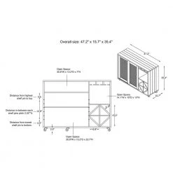 Blisston Vintage Gray Oak Buffet with Adjustable Shelf by Furniture of America -Furniture of America Sales Store vintage gray oak furniture of america sideboards buffet tables hfw 2073c35 76 1000