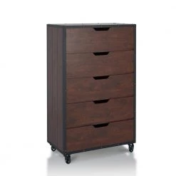 Davidson 5-Drawer Vintage Walnut Chest by Furniture of America 10 Davidson 5-Drawer Vintage Walnut Chest by Furniture of America -Furniture of America Sales Store vintage walnut furniture of america chest of drawers ynj 1447 6 c3 1000