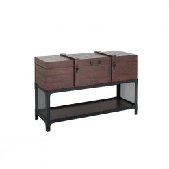 Maynard 47 in. Vintage Walnut Rectangle Wood Console Table with Lift Top by Furniture of America -Furniture of America Sales Store vintage walnut furniture of america console tables ynj 1473c6 c3 1000