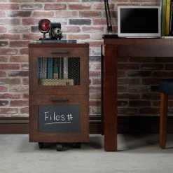 Otra Vintage Walnut File Cabinet with Chalkboard Panel by Furniture of America -Furniture of America Sales Store vintage walnut furniture of america file cabinets hfw 1654c6 1f 1000