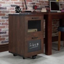 Otra Vintage Walnut File Cabinet with Chalkboard Panel by Furniture of America -Furniture of America Sales Store vintage walnut furniture of america file cabinets hfw 1654c6 c3 1000