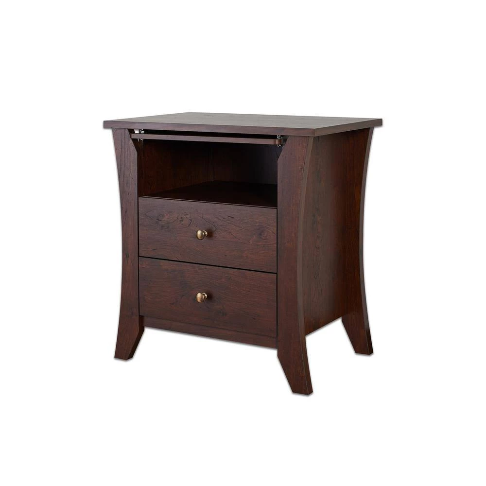 Kim 2-Drawer Vintage Walnut Nightstand by Furniture of America 6 Kim 2-Drawer Vintage Walnut Nightstand by Furniture of America - Image 6