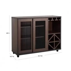 Blisston Walnut Buffet with Adjustable Shelf by Furniture of America -Furniture of America Sales Store vintage walnut furniture of america sideboards buffet tables hfw 15700c6 40 1000