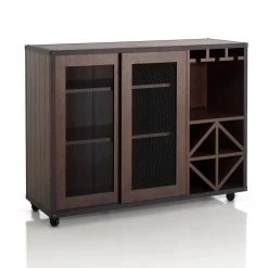 Blisston Walnut Buffet with Adjustable Shelf by Furniture of America