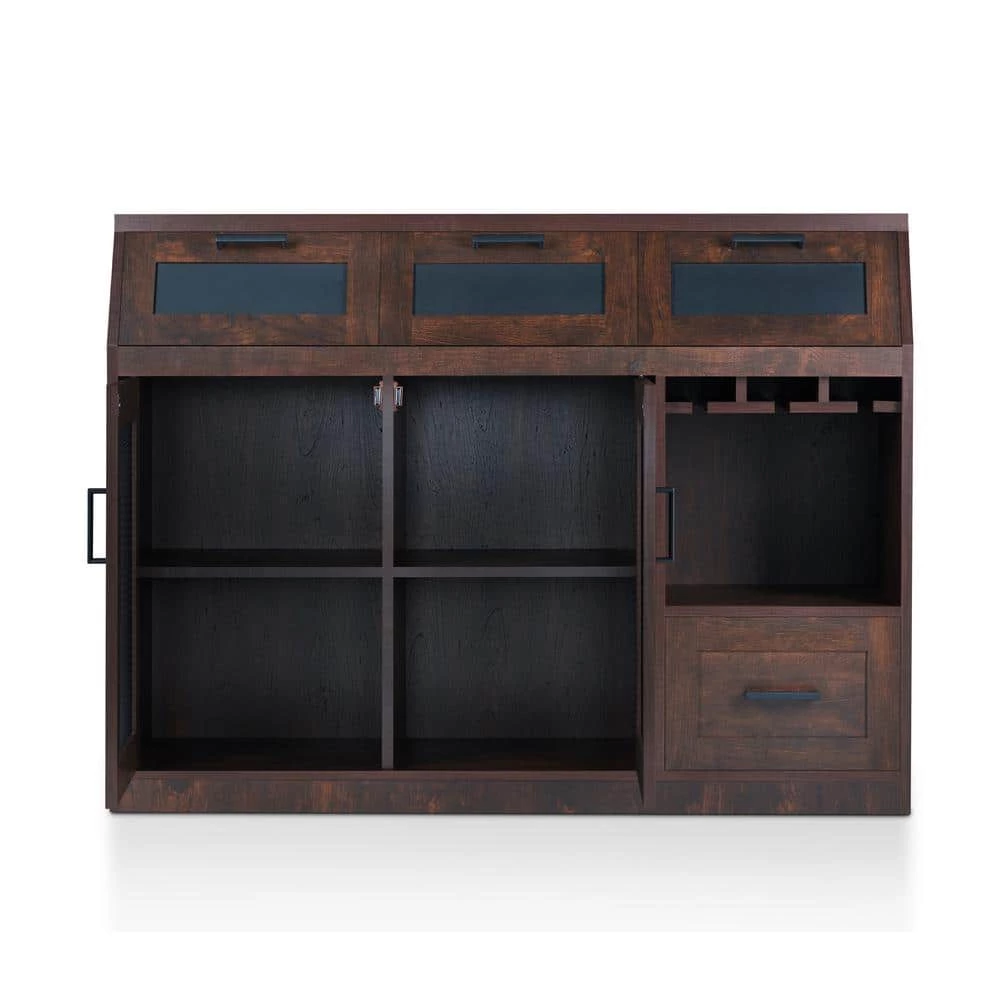 Noguchi Vintage Walnut Buffet with 4-Drawer by Furniture of America 4 Noguchi Vintage Walnut Buffet with 4-Drawer by Furniture of America - Image 4