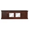 Daleni 69 in. Vintage Walnut Particle Board TV Stand Fits TVs Up to 78 in. with Storage Doors by Furniture of America