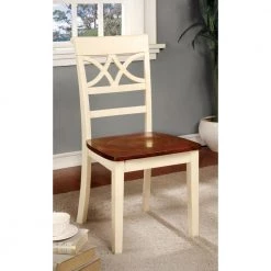 Logan White Wood Curved Back Dining Chairs (Set of 2) by Furniture of America 7 Logan White Wood Curved Back Dining Chairs (Set of 2) by Furniture of America -Furniture of America Sales Store vintage white and cherry furniture of america dining chairs idf 3552wc sc 31 1000