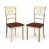 Logan White Wood Curved Back Dining Chairs (Set of 2) by Furniture of America