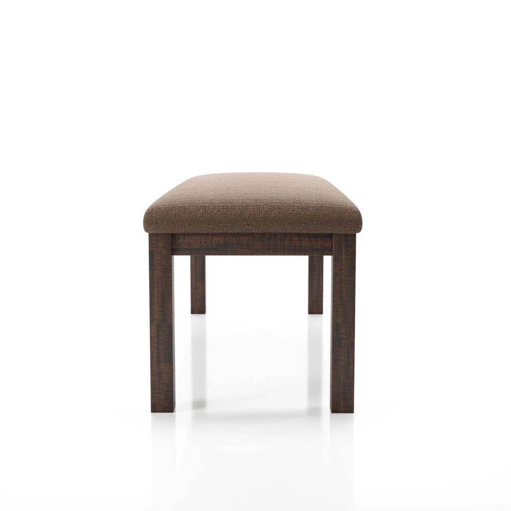 Hawthorne Walnut and Ash Brown Bench 18 in. H x 48 in. W x 17 in. D by Furniture of America 5 Hawthorne Walnut and Ash Brown Bench 18 in. H x 48 in. W x 17 in. D by Furniture of America - Image 5