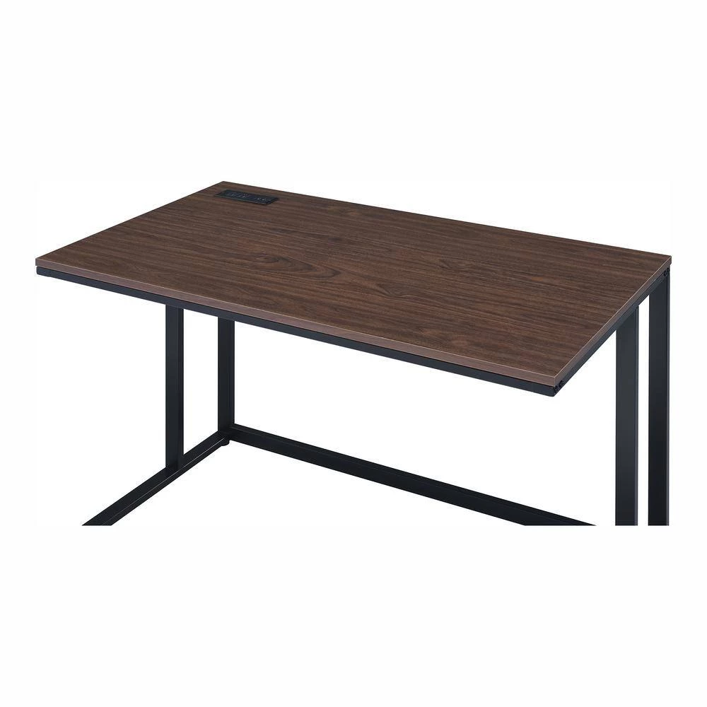 Pilmco 47 in. Rectangular Walnut and Black Coating Writing Desk by Furniture of America 7 Pilmco 47 in. Rectangular Walnut and Black Coating Writing Desk by Furniture of America - Image 7