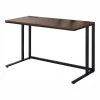 Pilmco 47 in. Rectangular Walnut and Black Coating Writing Desk by Furniture of America