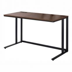 Pilmco 47 in. Rectangular Walnut and Black Coating Writing Desk by Furniture of America