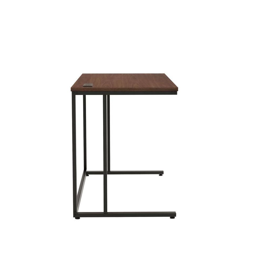 Pilmco 47 in. Rectangular Walnut and Black Coating Writing Desk by Furniture of America 2 Pilmco 47 in. Rectangular Walnut and Black Coating Writing Desk by Furniture of America - Image 2