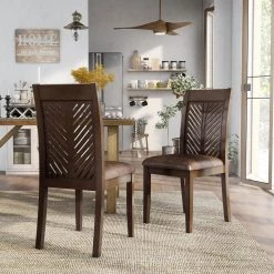 Ederie Brown Side Chair (Set of 2) by Furniture of America 10 Ederie Brown Side Chair (Set of 2) by Furniture of America -Furniture of America Sales Store walnut and brown furniture of america dining chairs idf 3490sc 1f 1000