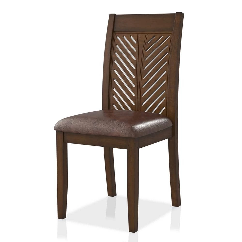 Ederie Brown Side Chair (Set of 2) by Furniture of America 3 Ederie Brown Side Chair (Set of 2) by Furniture of America - Image 3