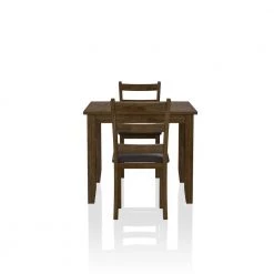 Chesterton 3-Piece Walnut and Dark Brown Dining Table Set by Furniture of America -Furniture of America Sales Store walnut and dark brown furniture of america dining room sets idf 3770t 3pk 1f 1000
