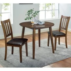 Hedgecrow 3-Piece Walnut and Dark Brown Dining Table Set by Furniture of America 15 Hedgecrow 3-Piece Walnut and Dark Brown Dining Table Set by Furniture of America -Furniture of America Sales Store walnut and dark brown furniture of america dining room sets idf 3771rt 3pk 31 1000