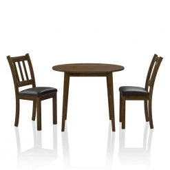 Hedgecrow 3-Piece Walnut and Dark Brown Dining Table Set by Furniture of America 10 Hedgecrow 3-Piece Walnut and Dark Brown Dining Table Set by Furniture of America -Furniture of America Sales Store walnut and dark brown furniture of america dining room sets idf 3771rt 3pk c3 1000