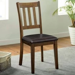 Hedgecrow 5-Piece Walnut and Dark Brown Dining Table Set by Furniture of America -Furniture of America Sales Store walnut and dark brown furniture of america dining room sets idf 3771rt 5pk c3 1000