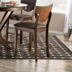 Raven Walnut and Dark Chocolate Counter Height Chairs (Set of 2) by Furniture of America -Furniture of America Sales Store walnut and dark chocolate furniture of america bar stools idf 3787pc c3 1000