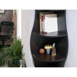 Lenard 70.8 in. Walnut Wood 5-shelf Corner Bookcase with Open Storage by Furniture of America 10 Lenard 70.8 in. Walnut Wood 5-shelf Corner Bookcase with Open Storage by Furniture of America -Furniture of America Sales Store walnut furniture of america bookcases bookshelves hfw 1480c4 4f 1000