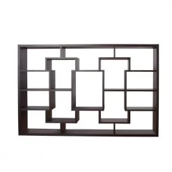 71.2 in. Walnut Wood 15-shelf Etagere Bookcase with Open Back by Furniture of America -Furniture of America Sales Store walnut furniture of america bookcases bookshelves hfw 1503c4 31 1000