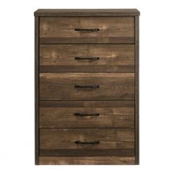 Jamson 5-Drawer Walnut Chest of Drawers (47.13 in. H X 31.5 in. W X 15.63 in. D) by Furniture of America