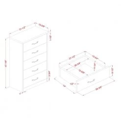Jamson 5-Drawer Walnut Chest of Drawers (47.13 in. H X 31.5 in. W X 15.63 in. D) by Furniture of America -Furniture of America Sales Store walnut furniture of america chest of drawers idf 7124wn c 76 1000