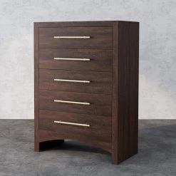 Barthonelle 5-Drawer Walnut Chest of Drawers (48 in. H x 34 in. W x 17 in. D) by Furniture of America -Furniture of America Sales Store walnut furniture of america chest of drawers idf 7318wn c 44 1000