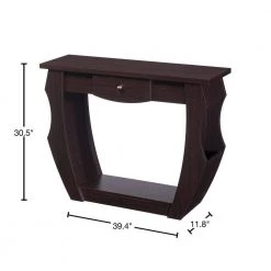 Denmark 40 in. Walnut Standard Rectangle Wood Console Table with Drawers by Furniture of America 12 Denmark 40 in. Walnut Standard Rectangle Wood Console Table with Drawers by Furniture of America -Furniture of America Sales Store walnut furniture of america console tables hfw 1476c4 40 1000