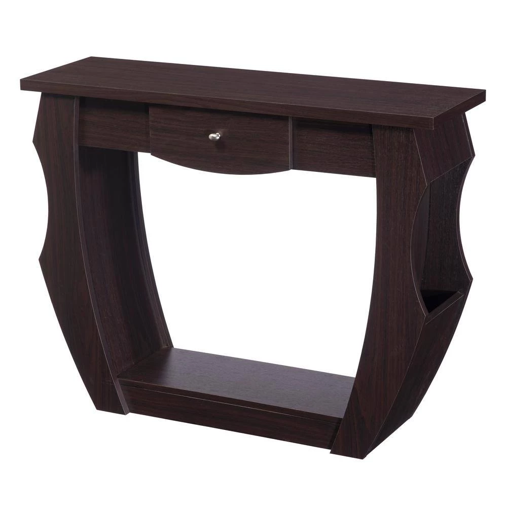 Denmark 40 in. Walnut Standard Rectangle Wood Console Table with Drawers by Furniture of America 2 Denmark 40 in. Walnut Standard Rectangle Wood Console Table with Drawers by Furniture of America - Image 2