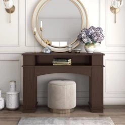 Society Hill 47 in. Walnut Rectangle Wood Console Table with Storage by Furniture of America -Furniture of America Sales Store walnut furniture of america console tables hfw 1695c4 31 1000