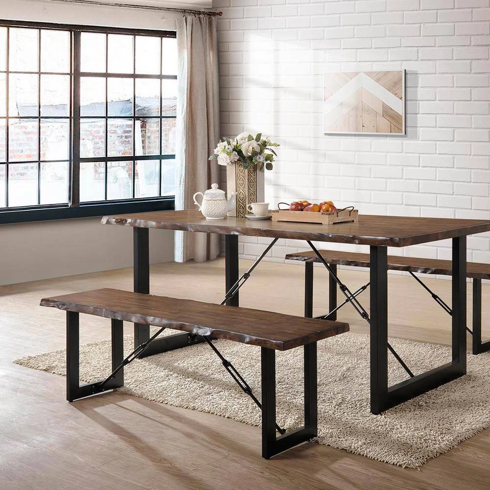 Jackson Walnut Wood Bench by Furniture of America 5 Jackson Walnut Wood Bench by Furniture of America - Image 5