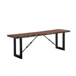 Jackson Walnut Wood Bench by Furniture of America