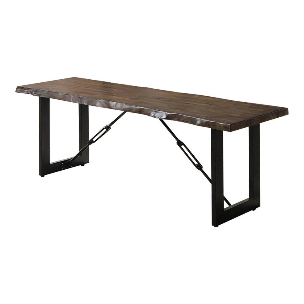 Jackson Walnut Wood Bench by Furniture of America 2 Jackson Walnut Wood Bench by Furniture of America - Image 2