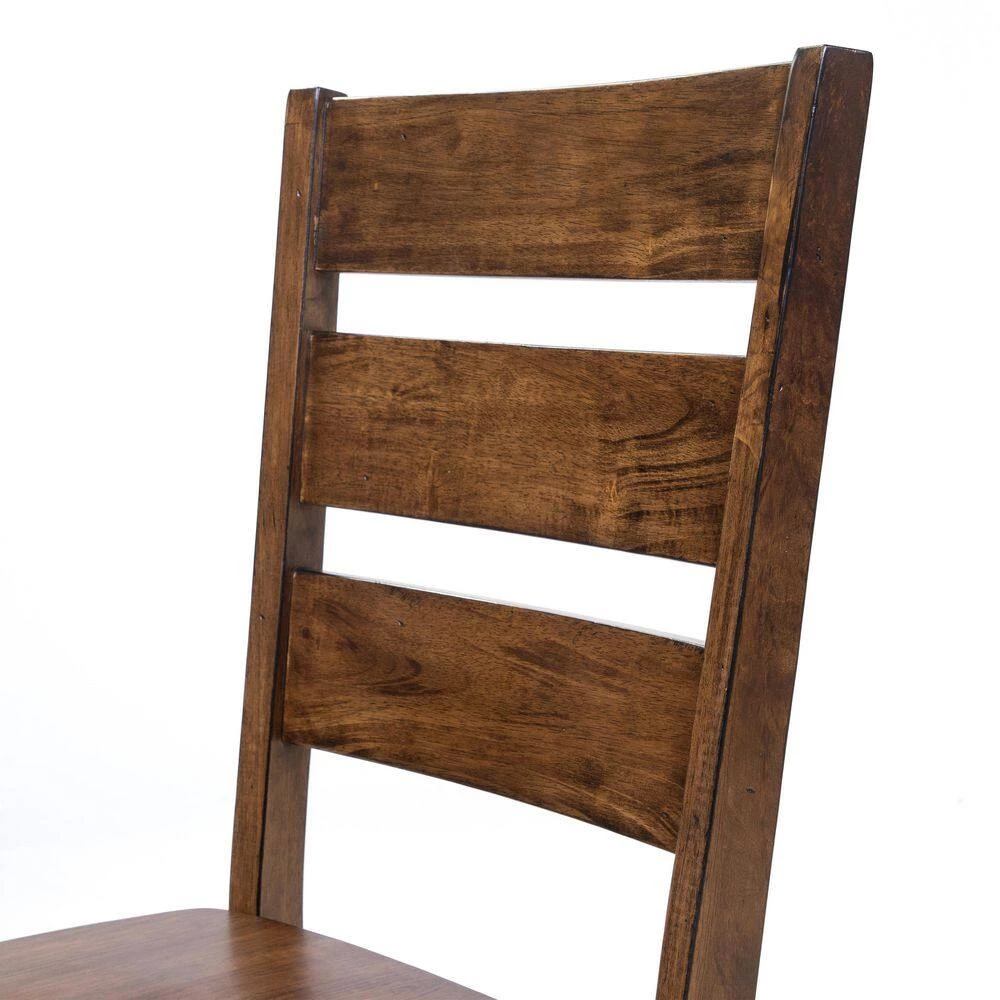 Jackson Walnut Wood Ladder Side Chairs (Set of 2) by Furniture of America 5 Jackson Walnut Wood Ladder Side Chairs (Set of 2) by Furniture of America - Image 5
