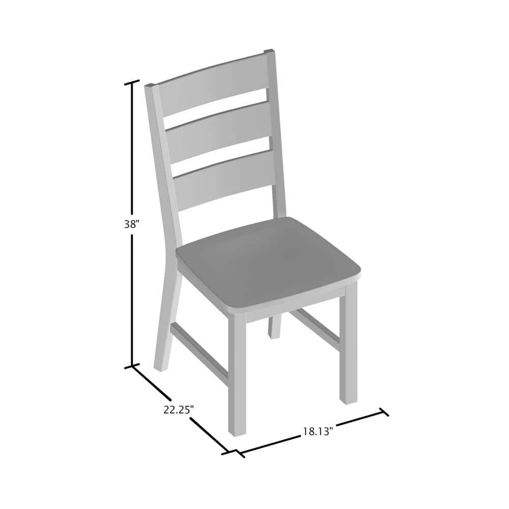 Jackson Walnut Wood Ladder Side Chairs (Set of 2) by Furniture of America 4 Jackson Walnut Wood Ladder Side Chairs (Set of 2) by Furniture of America - Image 4