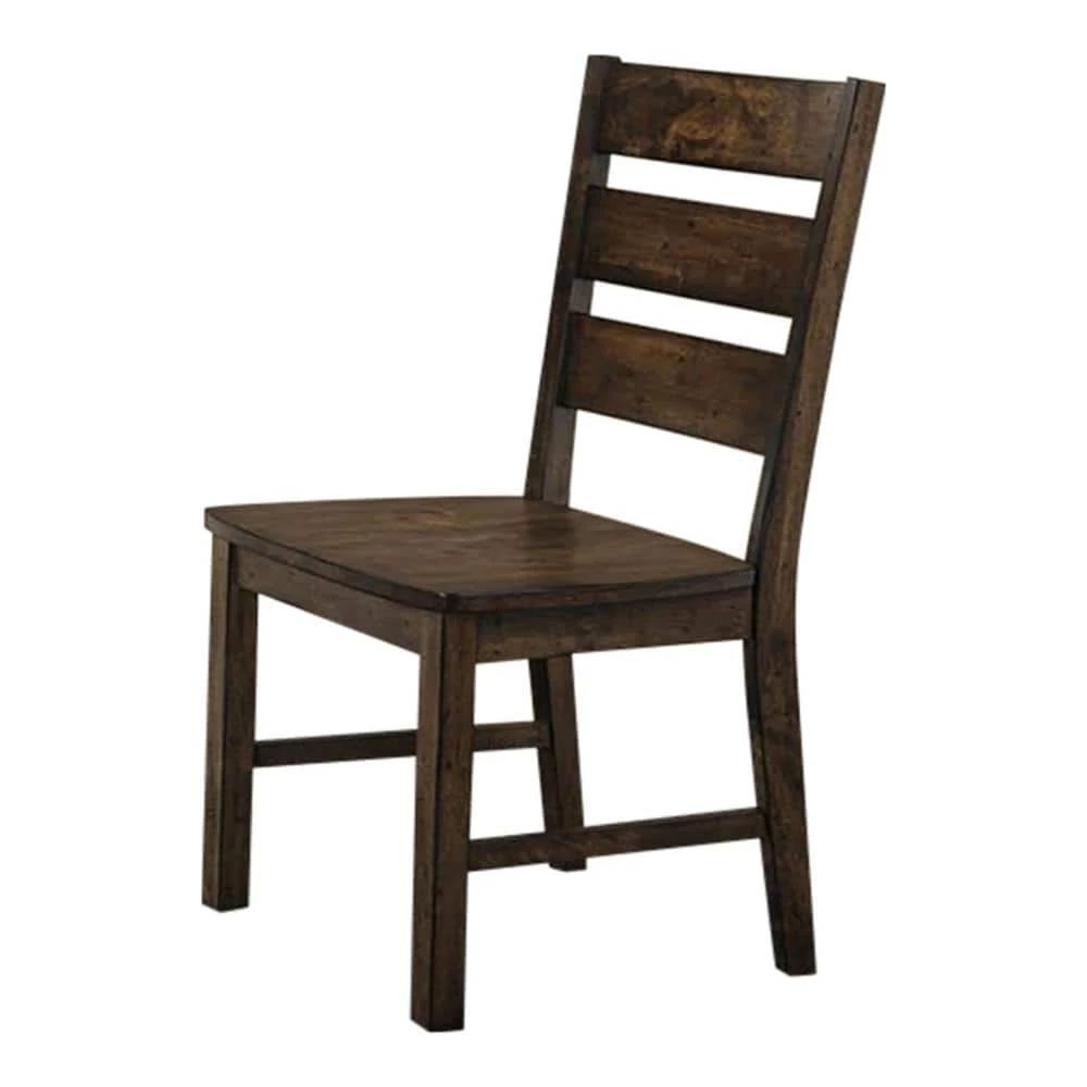Jackson Walnut Wood Ladder Side Chairs (Set of 2) by Furniture of America 2 Jackson Walnut Wood Ladder Side Chairs (Set of 2) by Furniture of America - Image 2