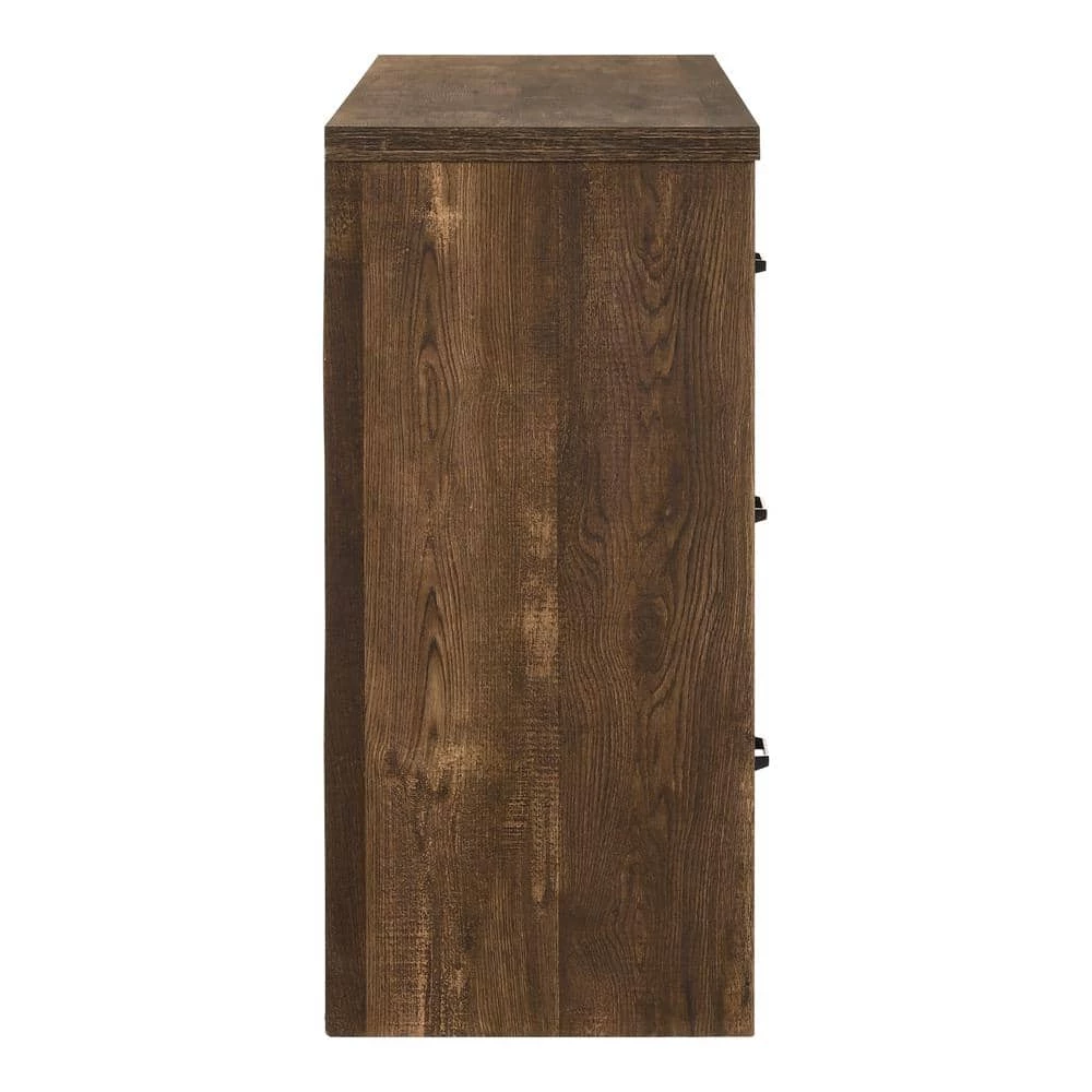 Jamson 6-Drawer Walnut Dresser (32.13 in. H X 58 in. W X 15.63 in. D) by Furniture of America 3 Jamson 6-Drawer Walnut Dresser (32.13 in. H X 58 in. W X 15.63 in. D) by Furniture of America - Image 3