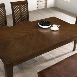 Ederie 65 in. Rectangle Walnut Wood Top Dining Table Seats Up To 6 by Furniture of America 12 Ederie 65 in. Rectangle Walnut Wood Top Dining Table Seats Up To 6 by Furniture of America -Furniture of America Sales Store walnut furniture of america kitchen dining tables idf 3490t 1f 1000