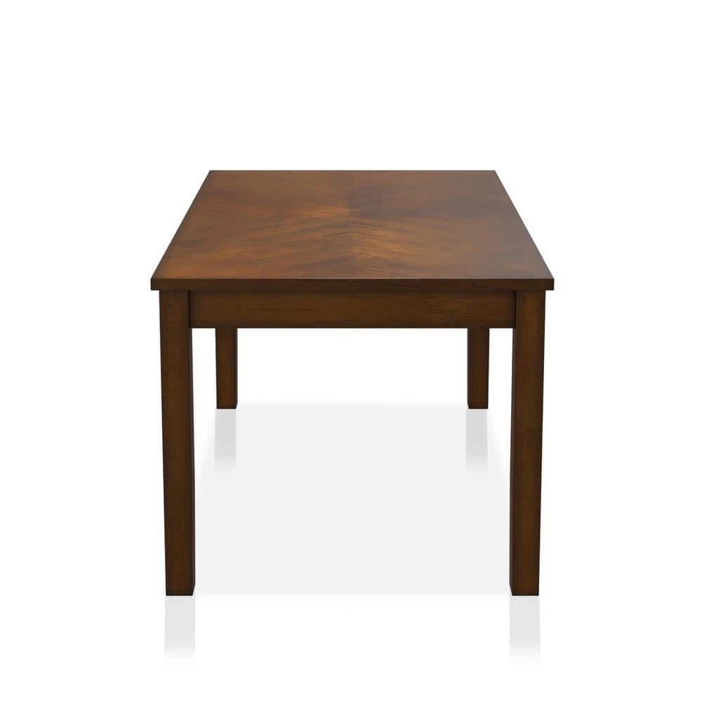 Ederie 65 in. Rectangle Walnut Wood Top Dining Table Seats Up To 6 by Furniture of America 5 Ederie 65 in. Rectangle Walnut Wood Top Dining Table Seats Up To 6 by Furniture of America - Image 5