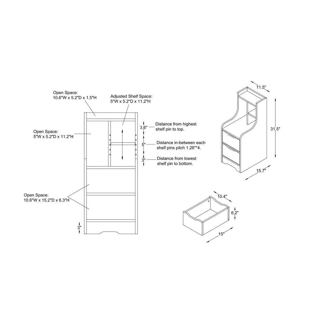 Forstberg 2-Drawer Walnut Nightstand (31.5 in. H x 11.5 in. W x 15.7 in. D) by Furniture of America 9 Forstberg 2-Drawer Walnut Nightstand (31.5 in. H x 11.5 in. W x 15.7 in. D) by Furniture of America - Image 9