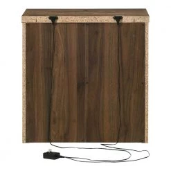 Jamson 2-Drawer Walnut Nightstand with USB port (23.5 in. H X 23.5 in. W X 15.63 in. D) by Furniture of America -Furniture of America Sales Store walnut furniture of america nightstands idf 7124wn n 4f 1000