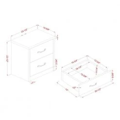 Jamson 2-Drawer Walnut Nightstand with USB port (23.5 in. H X 23.5 in. W X 15.63 in. D) by Furniture of America -Furniture of America Sales Store walnut furniture of america nightstands idf 7124wn n 76 1000