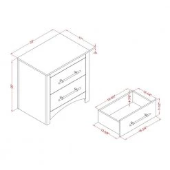 Barthonelle 2-Drawer Walnut Nightstand (25 in. H x 23 in. W x 17 in. D) by Furniture of America -Furniture of America Sales Store walnut furniture of america nightstands idf 7318wn n 76 1000