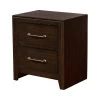Caribou Walnut 2-Drawer Nightstand 24 in. H x 22 in. W x 16 in. D by Furniture of America