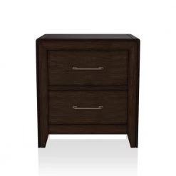 Caribou Walnut 2-Drawer Nightstand 24 in. H x 22 in. W x 16 in. D by Furniture of America -Furniture of America Sales Store walnut furniture of america nightstands idf 7917n c3 1000