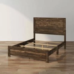 Jamson Brown Walnut Queen Panel Bed by Furniture of America -Furniture of America Sales Store walnut furniture of america panel beds idf 7124wn q fa 1000